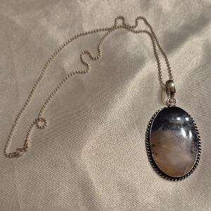 Sterling Silver Dendritic Opal Necklace